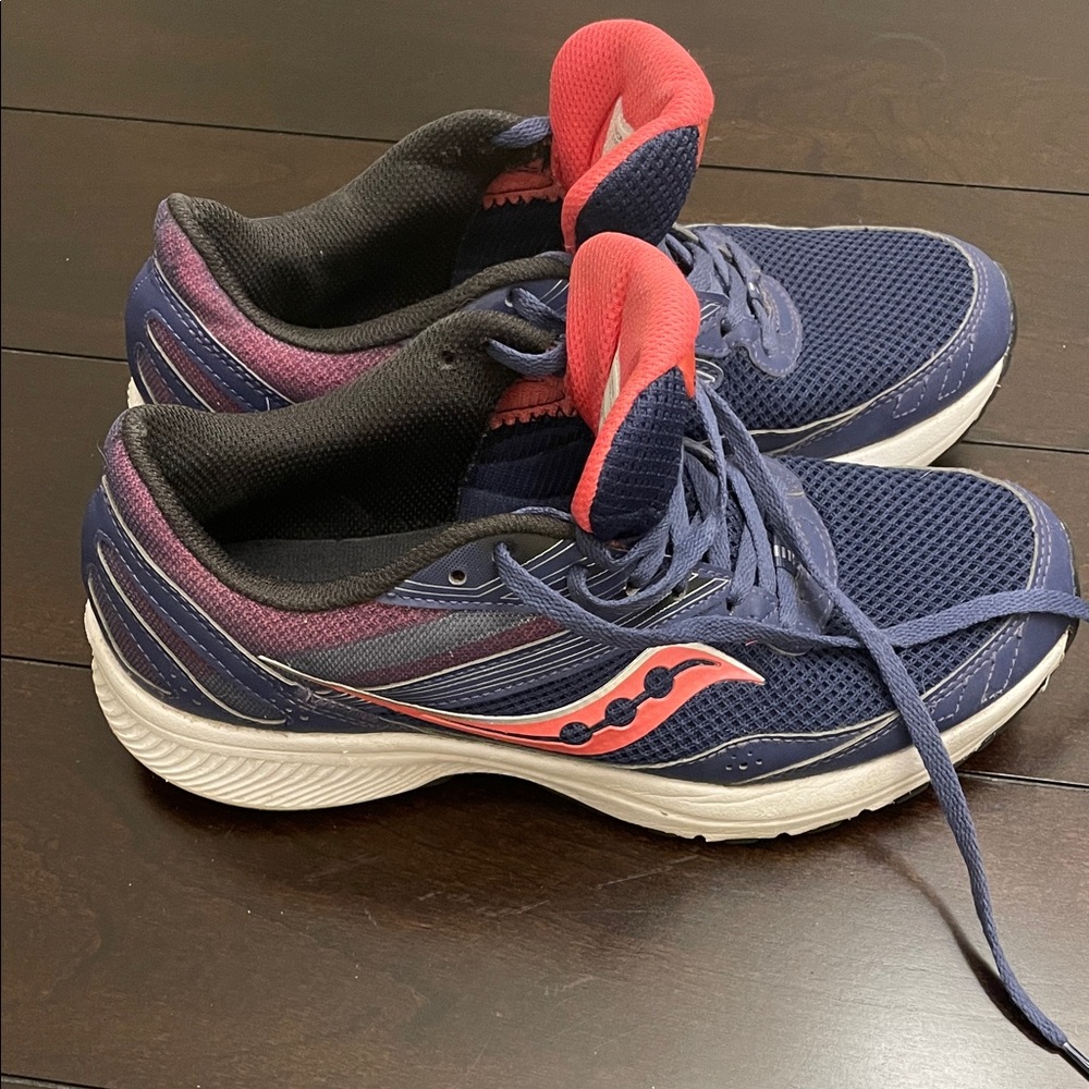 Saucony Cohesion Blue and Pink Athletic Shoes - Picture 7 of 10